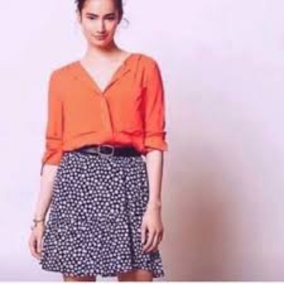 Anthropologie Maeve Clara Coral Button Down Blouse Size 4 - Picture 3 of 8